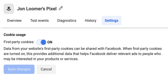 Meta Pixel First-Party Cookies